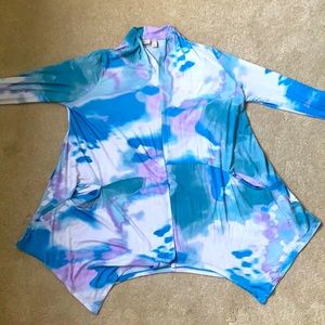 LOGO- Lori Goldstein Tie Dye Cardigan